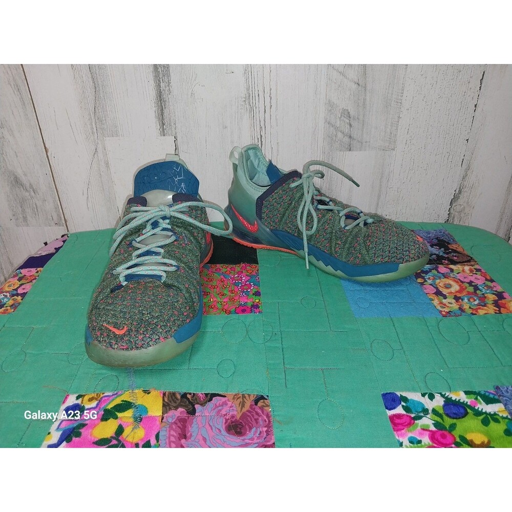 Nike LeBron James XVIII 18 GS We Are Family CW2760-300 Youth Size 7Y Green Abyss